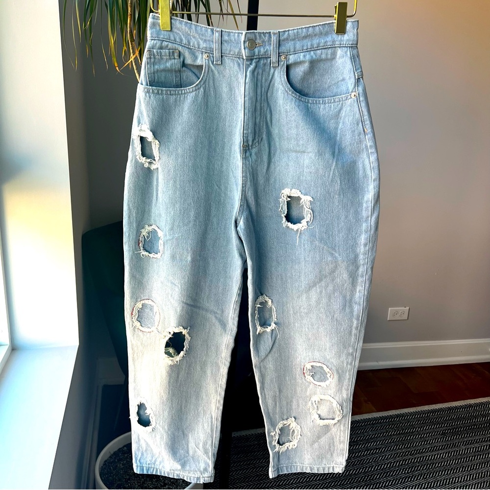 ASOS Design Abstract Hole Jeans - Size 6